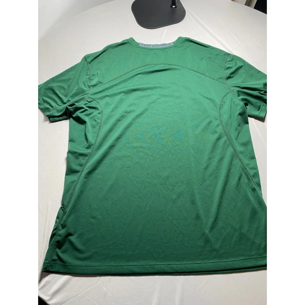 Nike Pro Combat Dri-Fit Mens Green Fitted Short Sleeve Training Shirt 449787-342